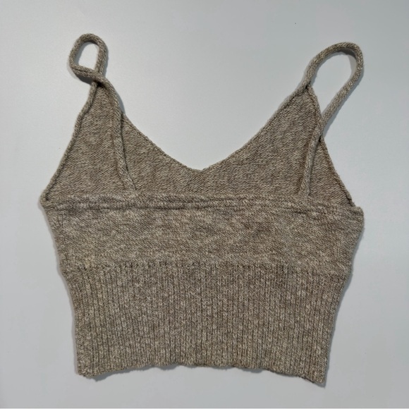 Debut Women's Beige Knit Cropped‎ Top Size Medium Large - Picture 6 of 6